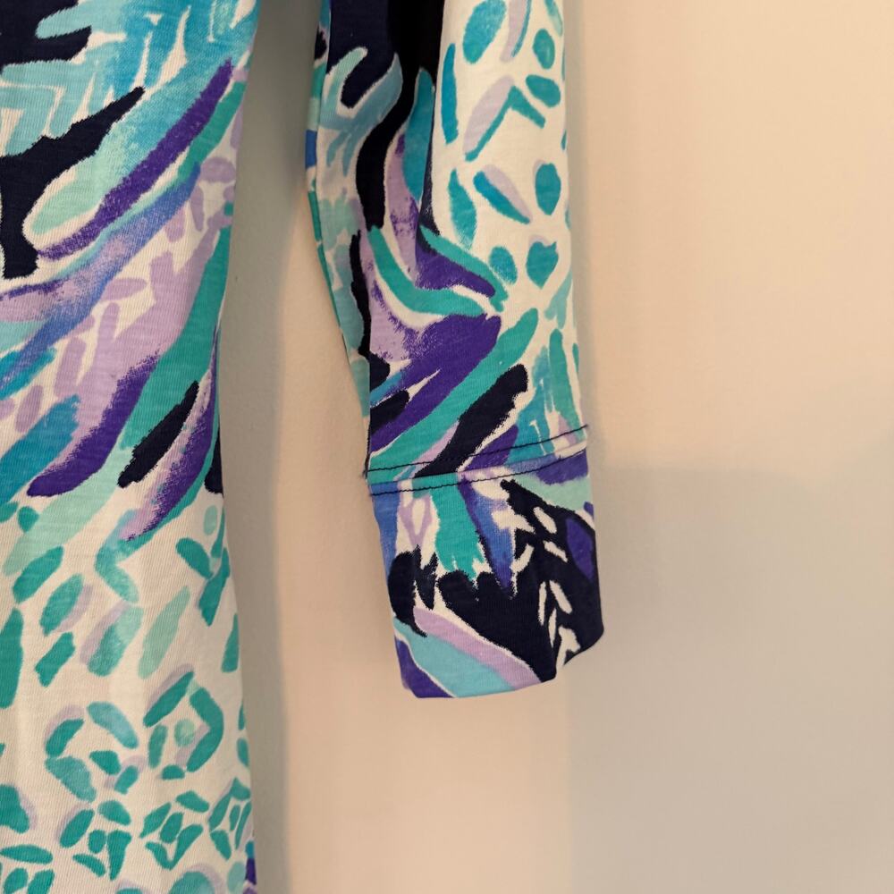 Lilly Pulitzer 100% Pima Cotton Tropical Floral Print Bodycon Dress Size XXS - Picture 5 of 10
